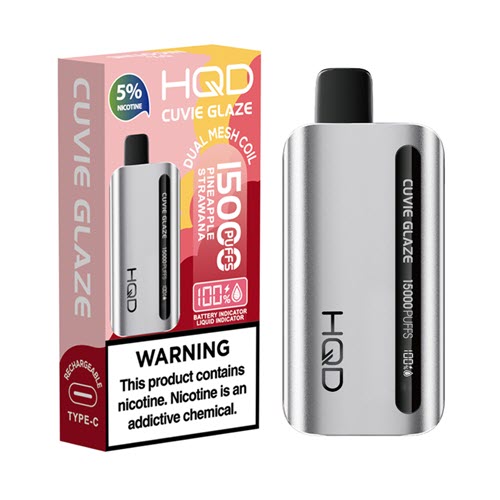 Pineapple Strawana HQD Cuvie Glaze 15K Disposable Vape
