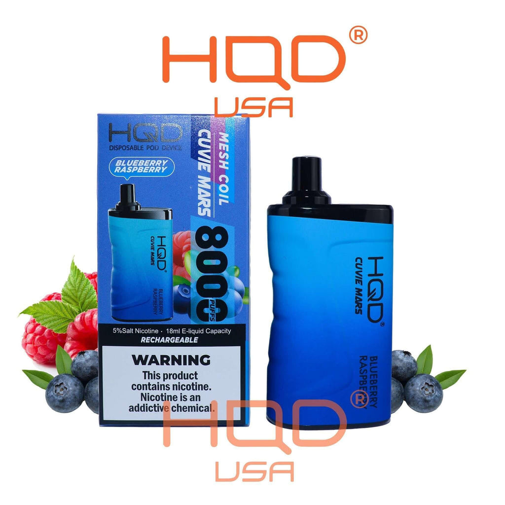 Blueberry Raspberry HQD Cuvie Mars 8K Disposable Vape