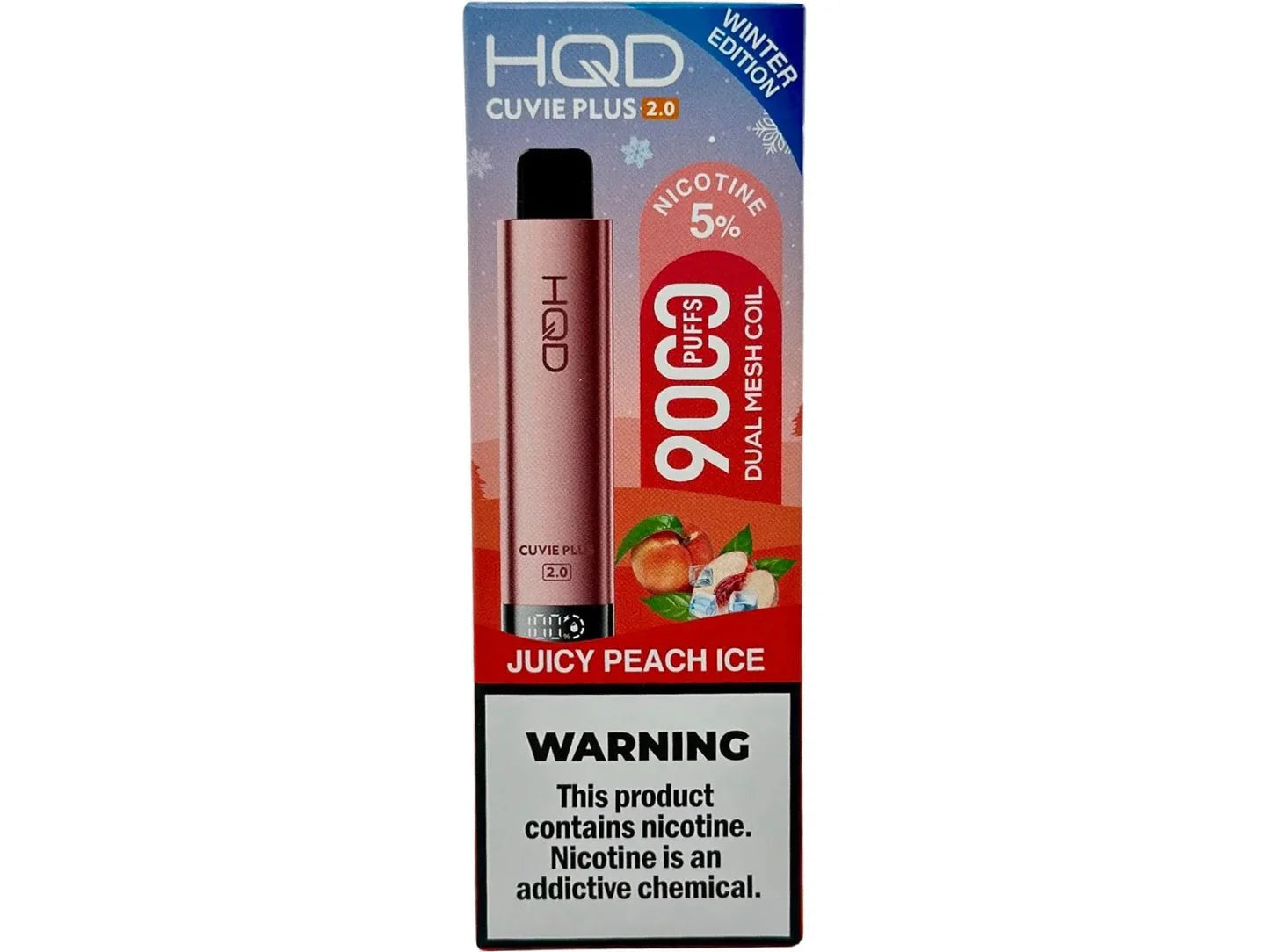Juicy Peach Ice HQD Cuvie Plus 2.0 - 9K Disposable Vape