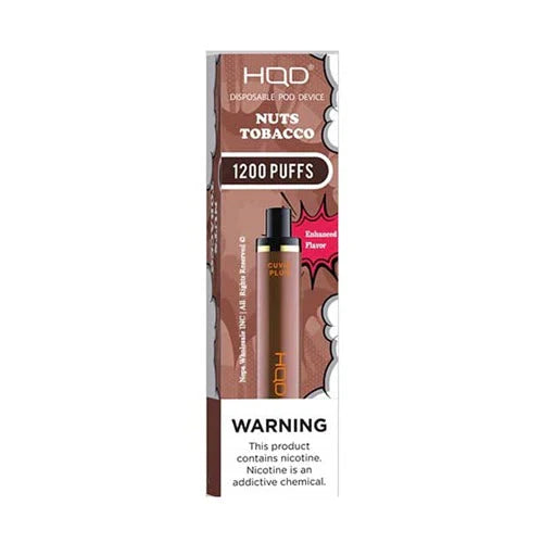 Nuts Tobacco HQD Cuvie V1 300 Puffs Disposable Vape Pod