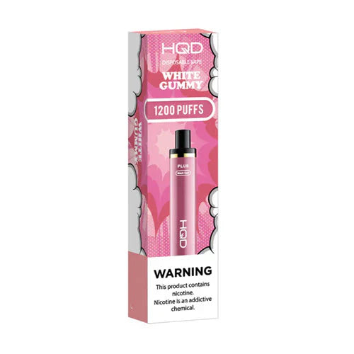 White Gummy HQD Cuvie Plus 1200 Puffs Disposable Vape