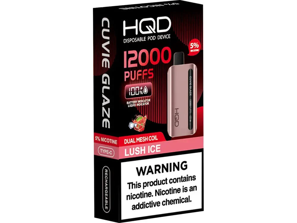 Lush Ice HQD Cuvie Glaze 15K Disposable Vape
