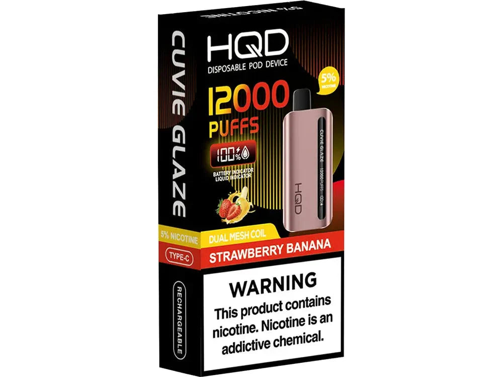 STRAWBERRY BANANA HQD Cuvie Glaze 15K Disposable Vape