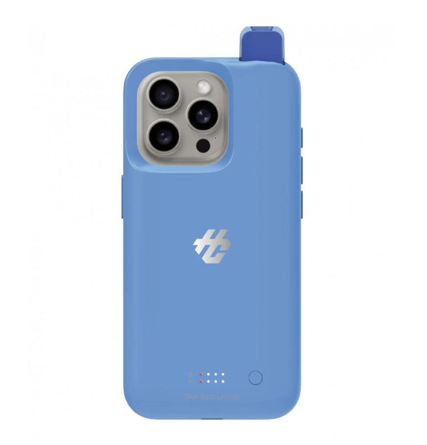 BLUE RAZZ LEMON Humo iPhone 15 Pro Case 30K Disposable Vape