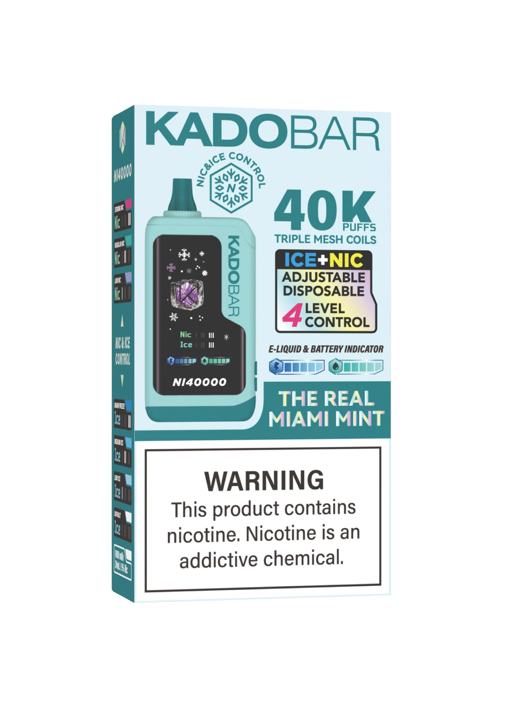 The Real Miami Mint Kadobar NI40000 Disposable Vape
