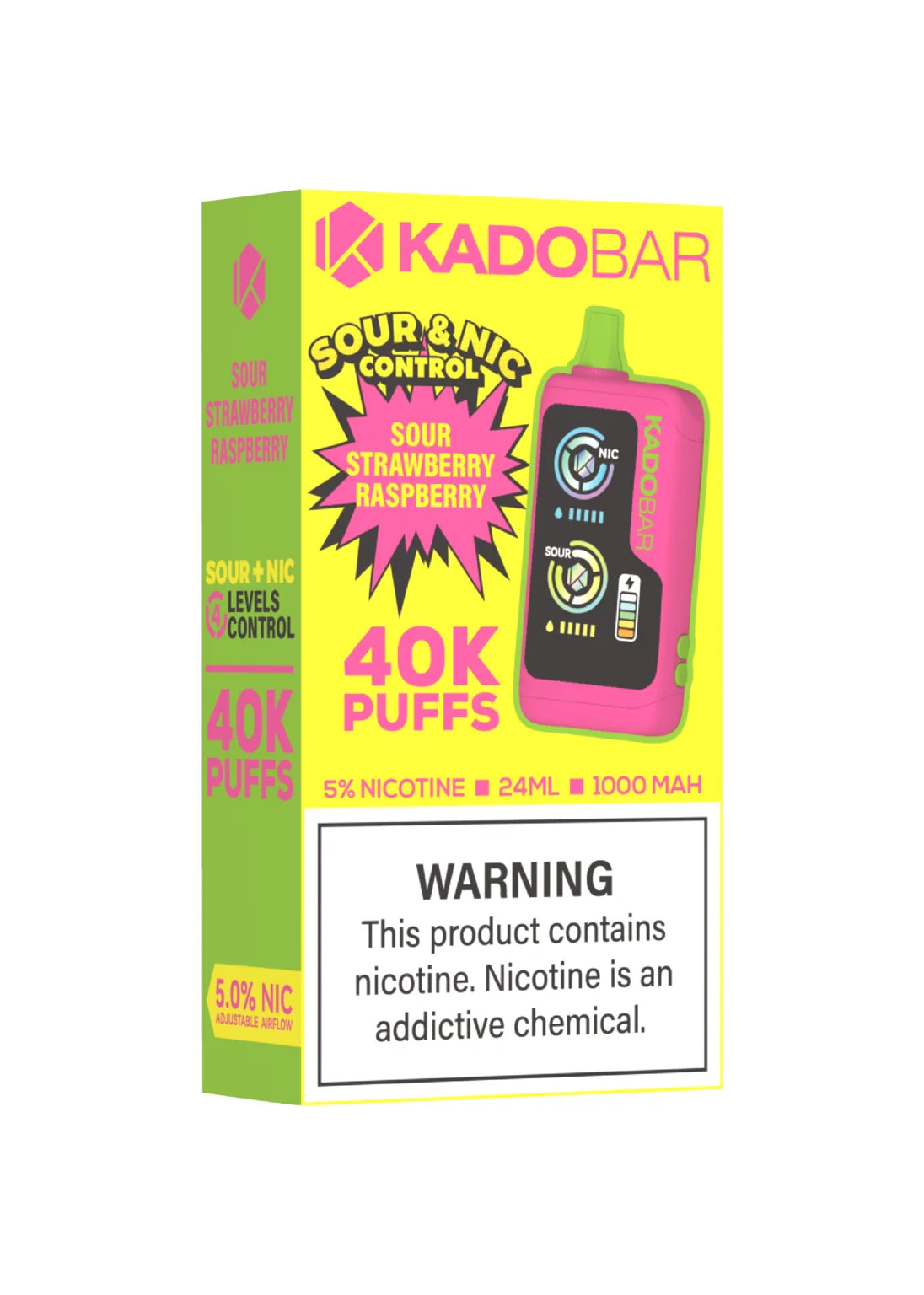 Sour Apple Hard Candy Kado Bar Sour and Nic Control 40K Disposable Vape