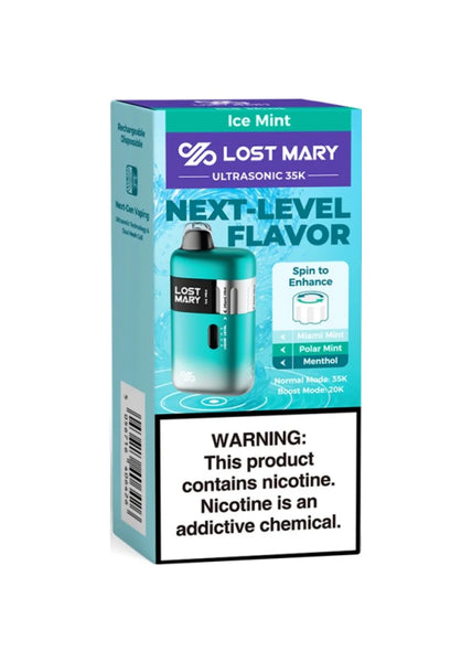 Ice Mint Lost Mary Ultrasonic 35k Disposable Vape