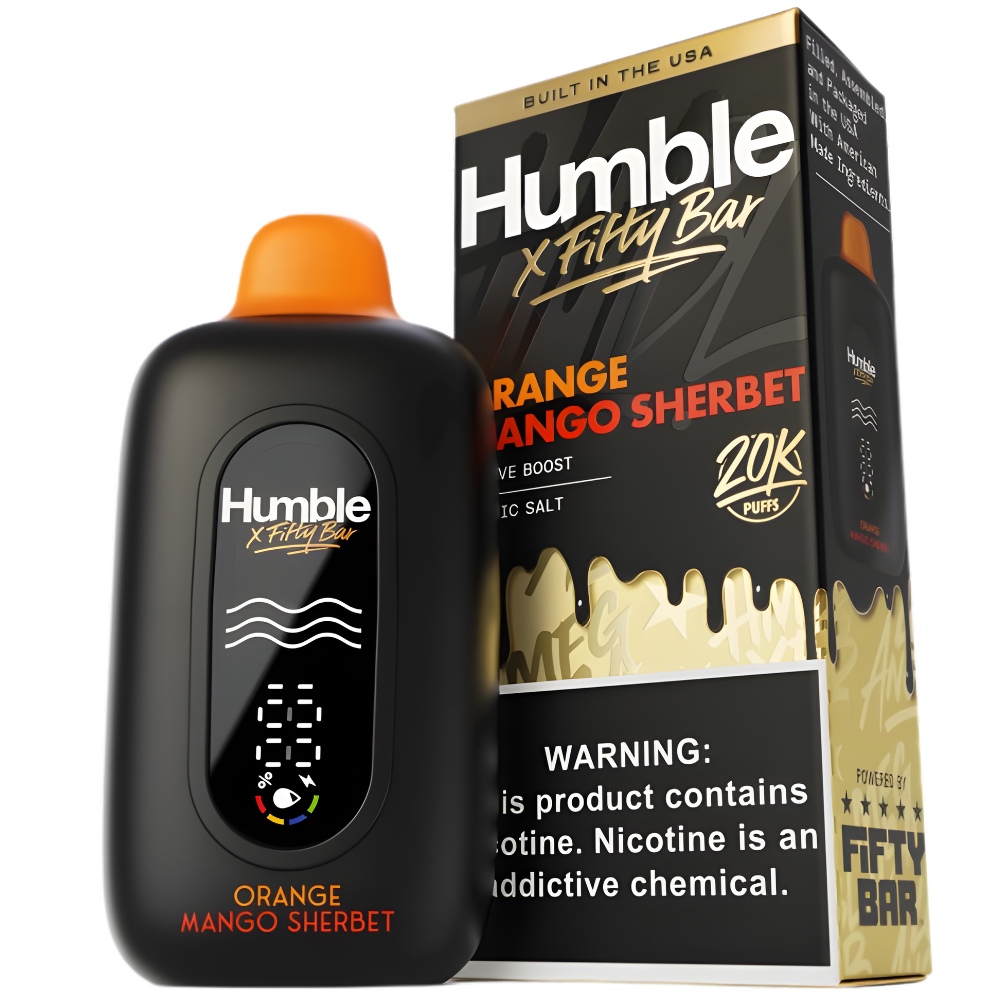 Orange Mango Sherbet Fifty Bar x Humble 20K Disposable Vape