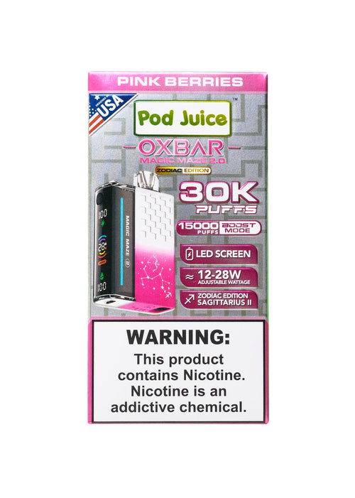Pink Berries (Sagittarius II) OXBAR Magic Maze 2.0 Zodiac 30K Disposable Vape