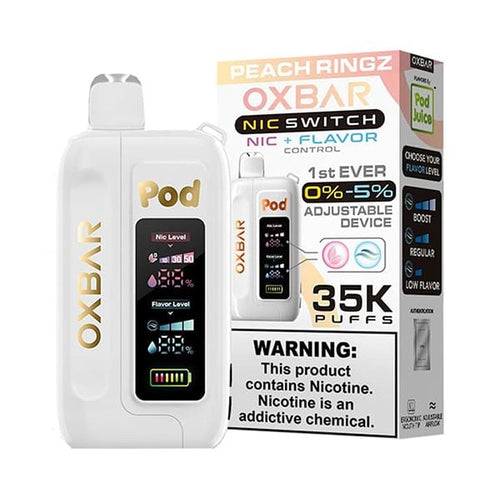 Peach Ringz OXBAR x Pod Juice Nic Switch 35K Disposable Vape Pod