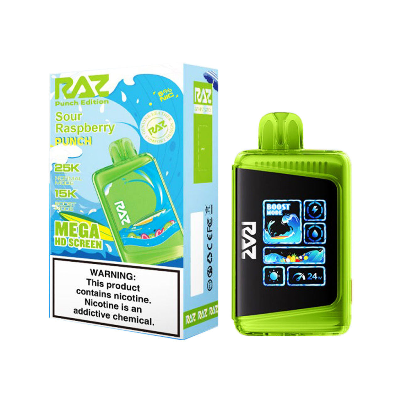 Sour Raspberry Punch Raz LTX 25K Disposable Vape