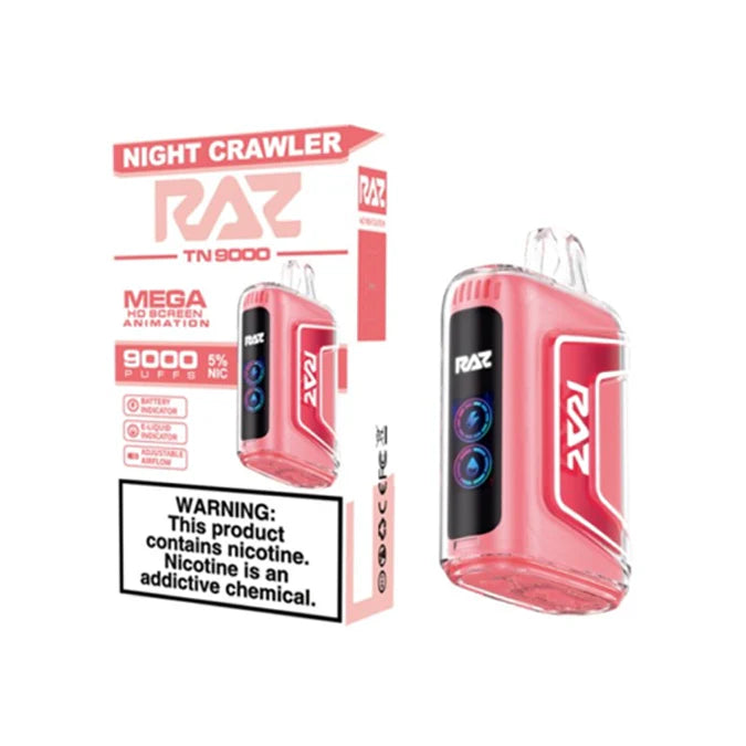 Night Crawler RAZ TN9000 0% Nicotine Disposable Vape
