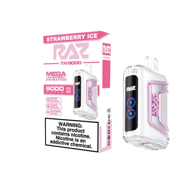STRAWBERRY ICE RAZ TN9000 Disposable Vape