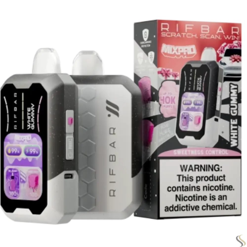 White Gummy RifBar MixPro 40K Disposable Vape