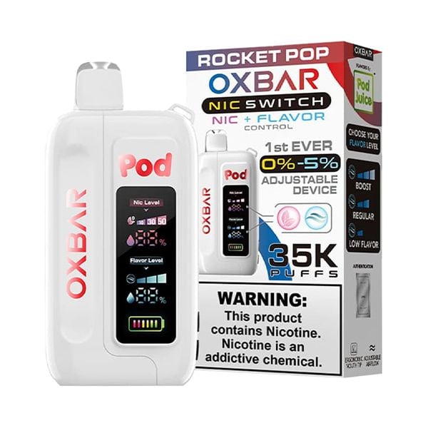 Rocket Pop OXBAR x Pod Juice Nic Switch 35K Disposable Vape Pod