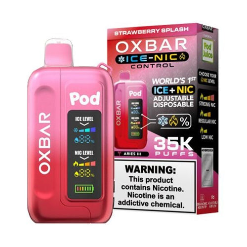 Strawberry Splash OXBAR Ice-Nic Control 35K Disposable Vape