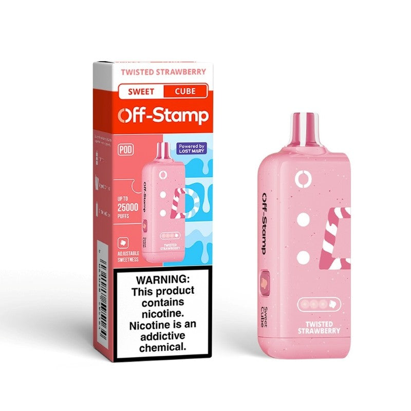 Twisted Strawberry (Sweet Cube) Off-Stamp X-Cube Pod 25K Disposable Vape